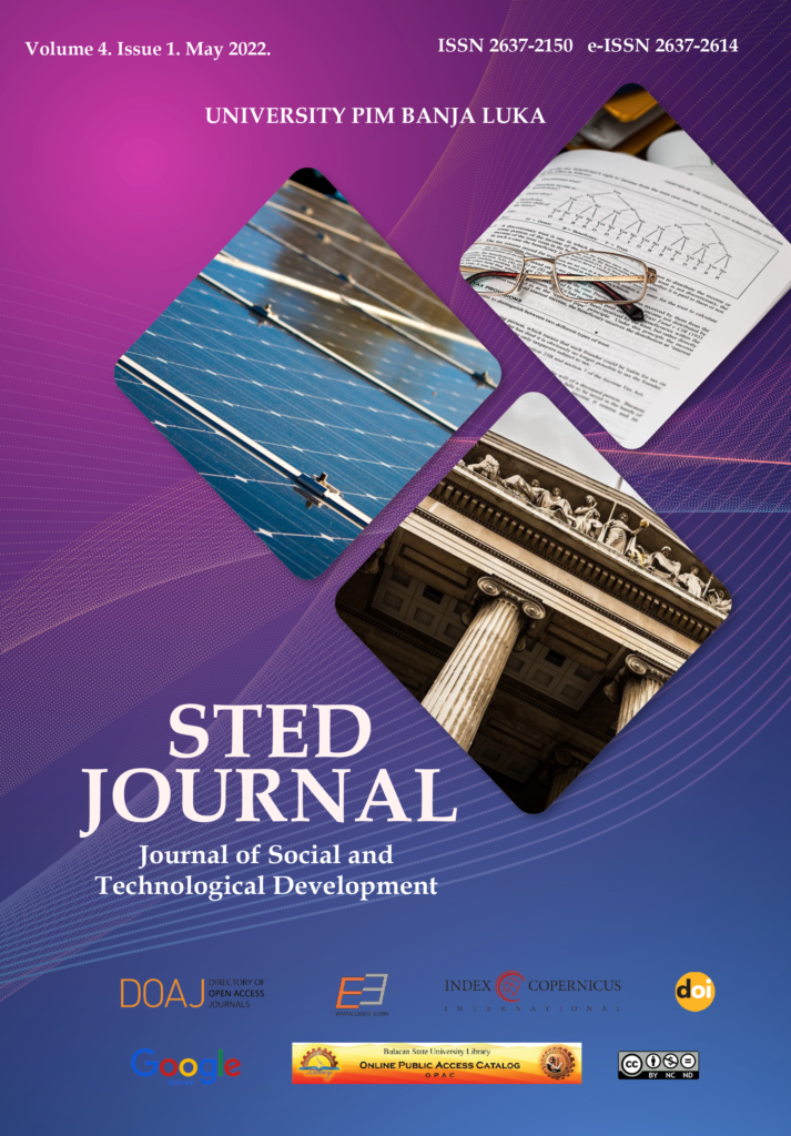 STED Journal - JOURNAL OF SOCIAL AND TECHNOLOGICAL DEVELOPMENT