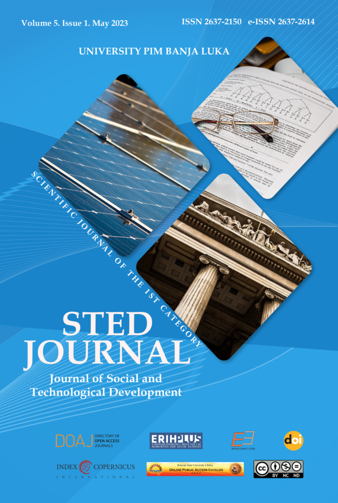 STED Journal - JOURNAL OF SOCIAL AND TECHNOLOGICAL DEVELOPMENT